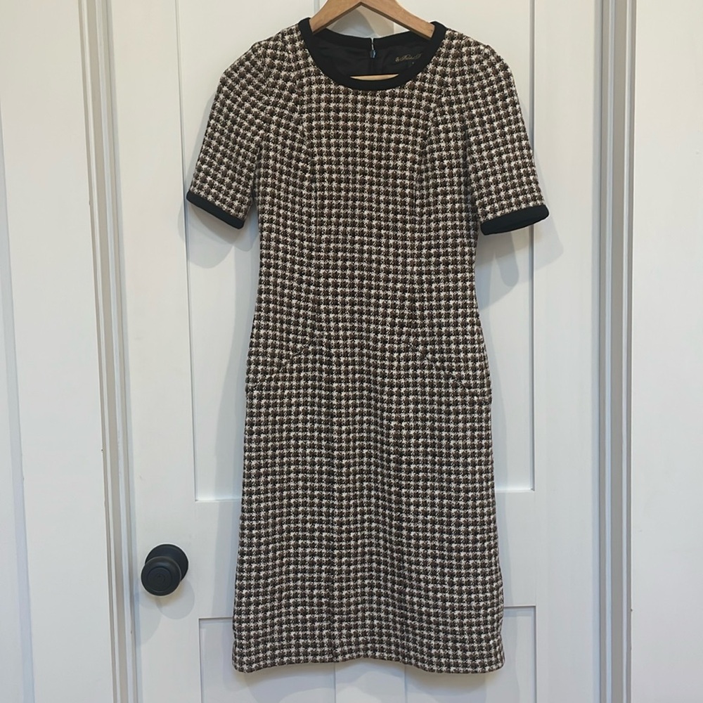 Brooks Brothers Black and White Houndstooth Dress